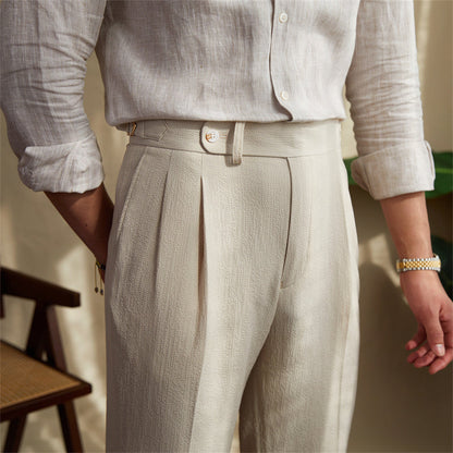 Il Borghese Sardegna Seersucker Trousers